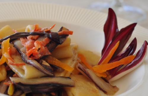 paccheri con radicchio tardivo